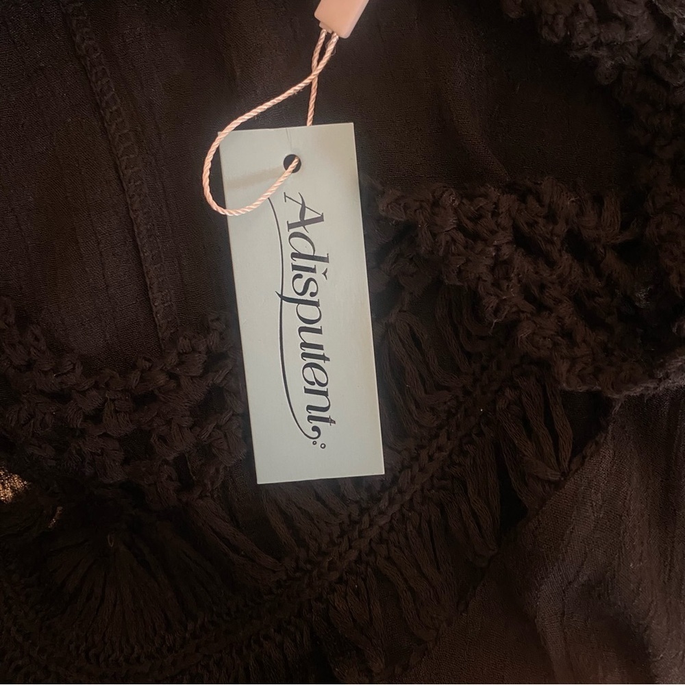 Oversized Tassel Cover Up Black One Size Plus – Imported - Picture 11 of 13